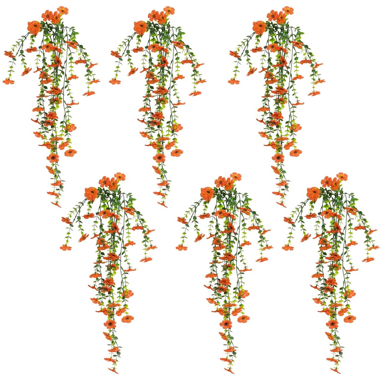 30" UV Resistant Artificial Daisy Hanging Bushes, 6ct.